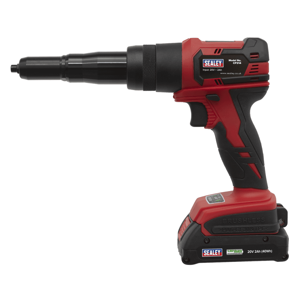 Sealey Cordless Riveter 20V 2Ah Lithium-ion Model No CP314