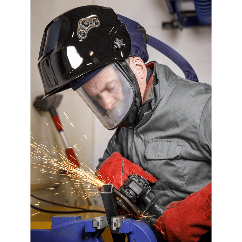 Sealey Welding Helmet with Powered Air Purifying Respirator (PAPR) Auto Darkening Model No PWH616