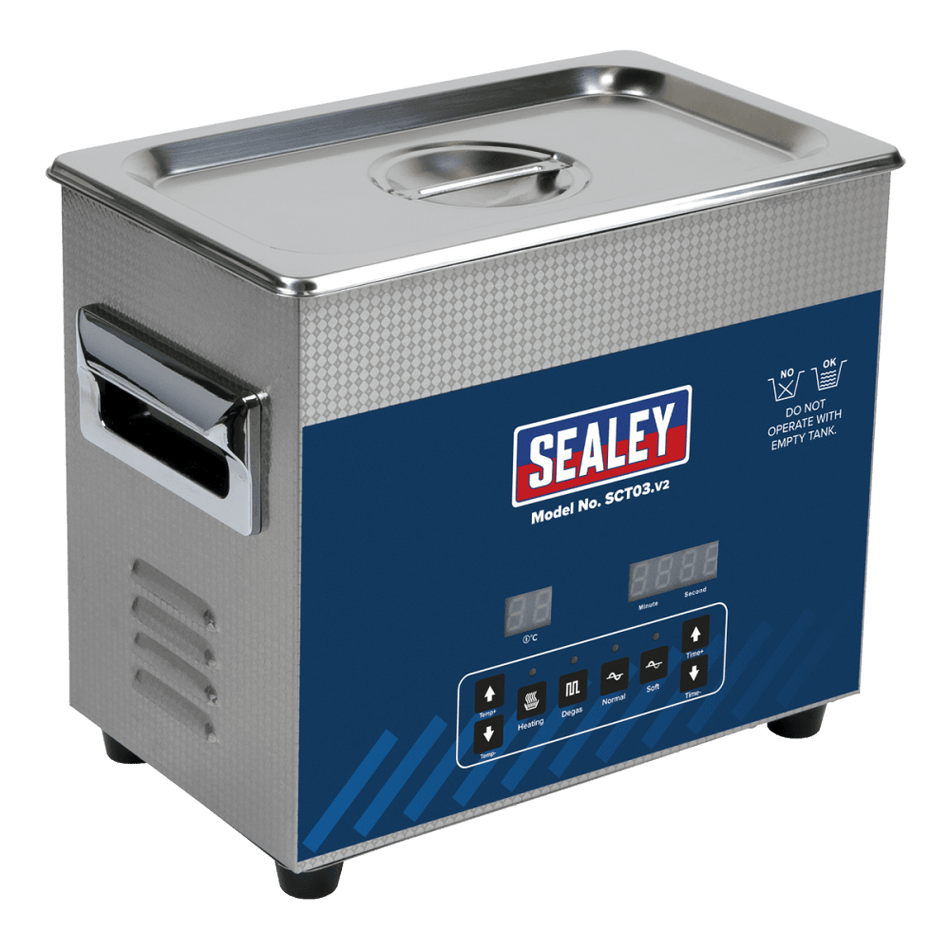 Sealey Ultrasonic Parts Cleaning Tank 3L Model No SCT03