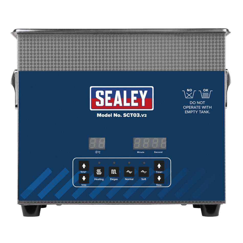 Sealey Ultrasonic Parts Cleaning Tank 3L Model No SCT03