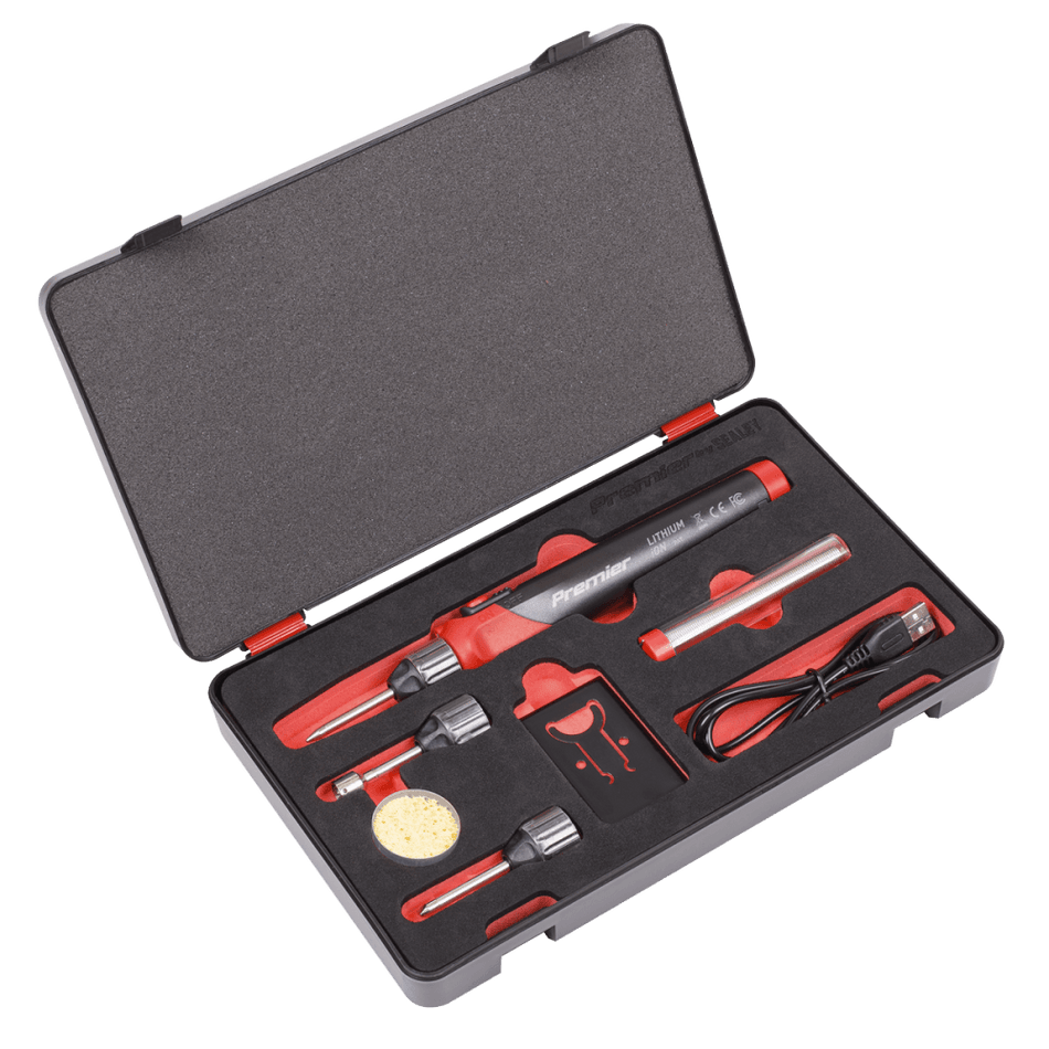Sealey Lithium-ion Rechargeable Soldering Iron Kit 30W Model No SDL11