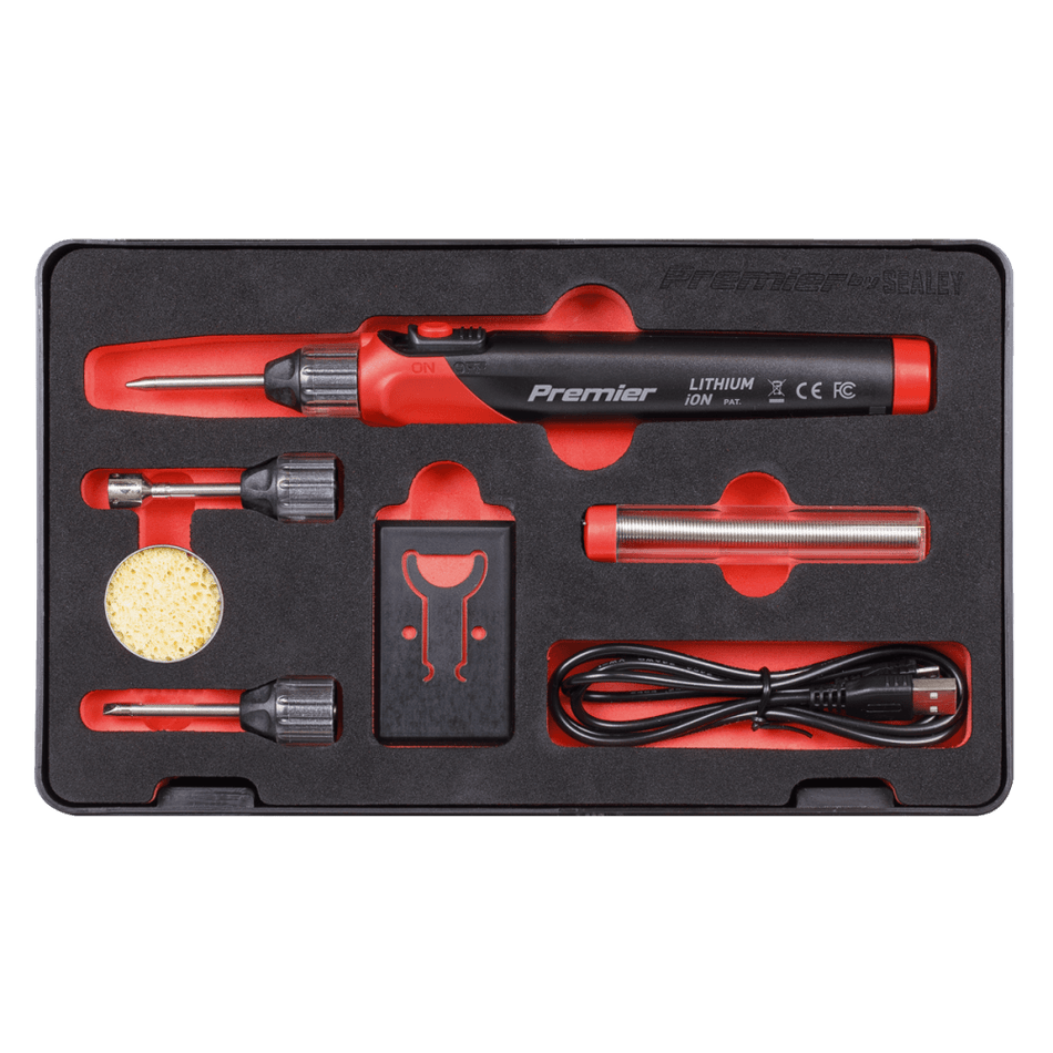 Sealey Lithium-ion Rechargeable Soldering Iron Kit 30W Model No SDL11