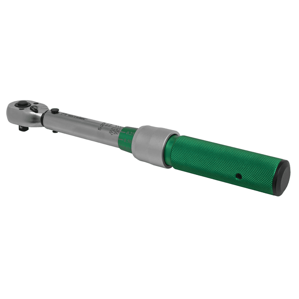 Sealey Torque Wrench Micrometer Style 1/4"Sq Drive 5-25Nm - Calibrated Model No STW901
