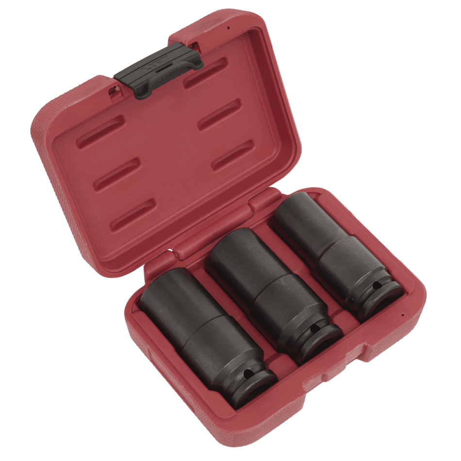 Sealey Weighted Impact Socket Set 1/2"Sq Drive 3pc Model No SX319