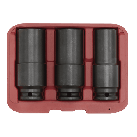 Sealey Weighted Impact Socket Set 1/2"Sq Drive 3pc Model No SX319