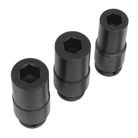 Sealey Weighted Impact Socket Set 1/2"Sq Drive 3pc Model No SX319