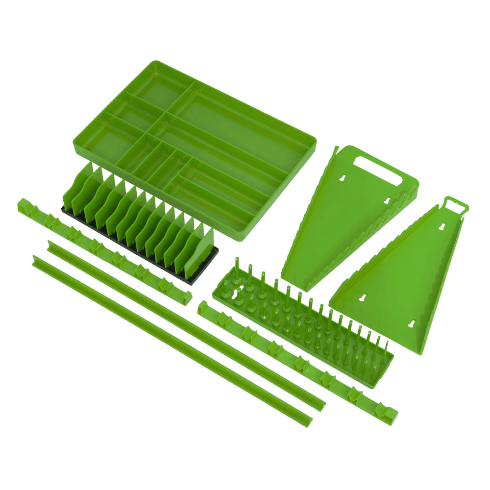Sealey Tool Storage Organizer Set 9pc - Hi-Vis Green Model No TSK01HV