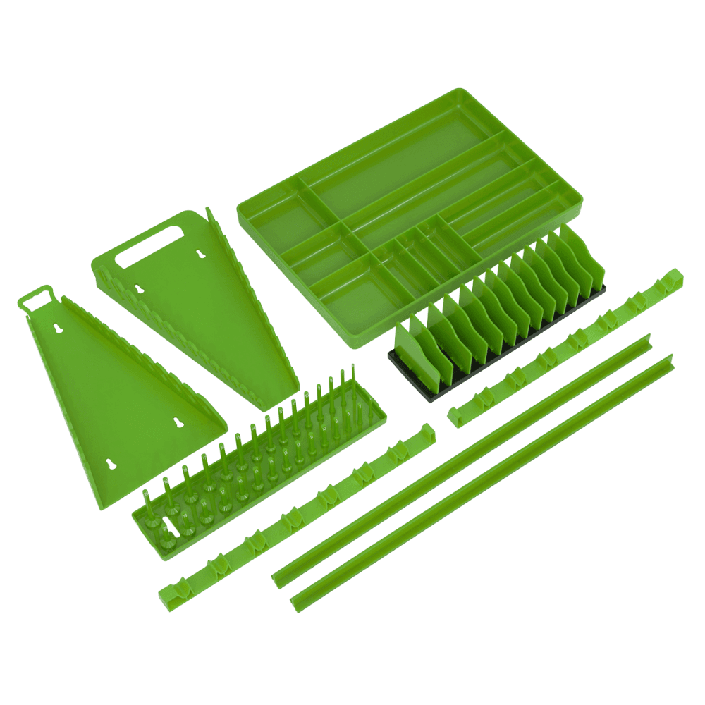 Sealey Tool Storage Organizer Set 9pc - Hi-Vis Green Model No TSK01HV