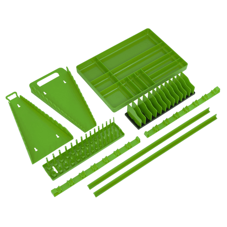 Sealey Tool Storage Organizer Set 9pc - Hi-Vis Green Model No TSK01HV