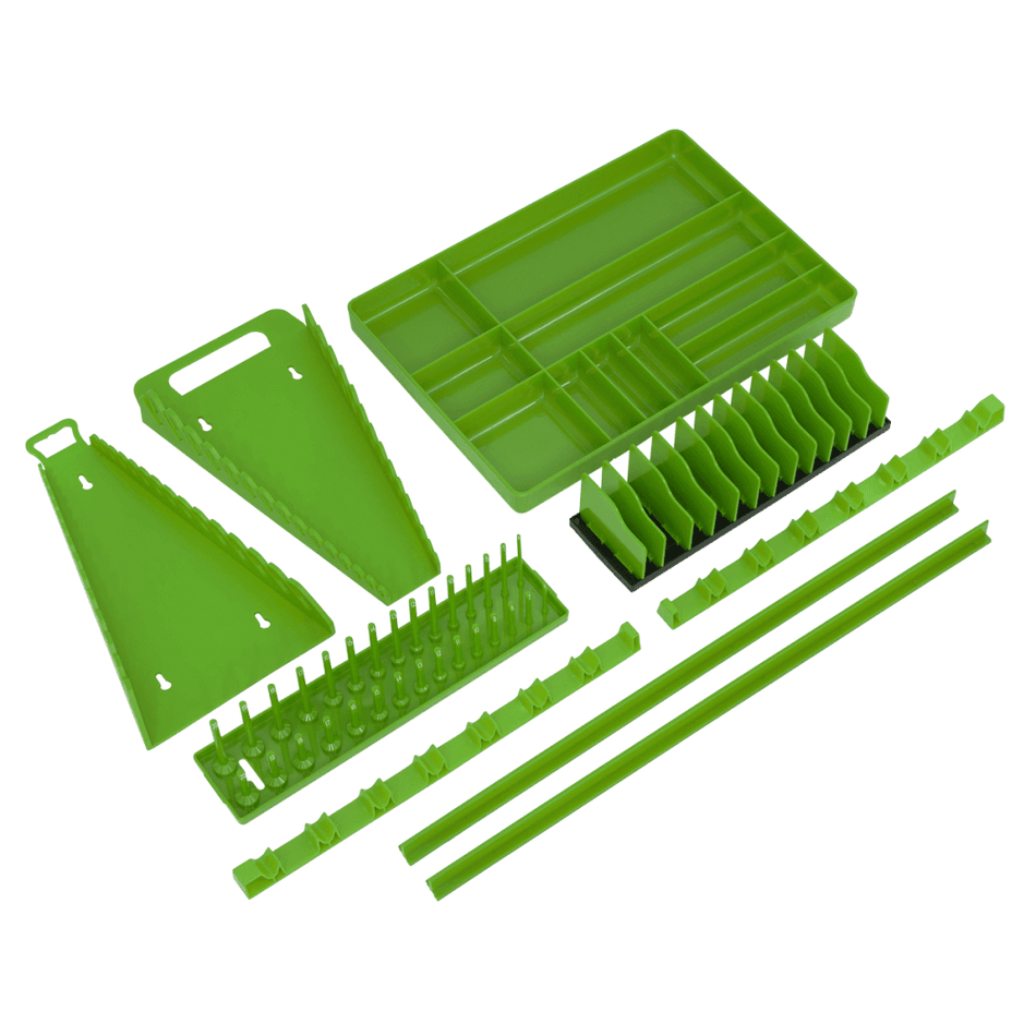 Sealey Tool Storage Organizer Set 9pc - Hi-Vis Green Model No TSK01HV