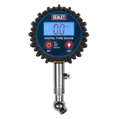 Sealey Digital Tyre Pressure Gauge with Swivel Head & Quick Release Model No TST001
