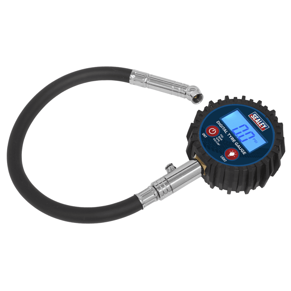 Sealey Digital Tyre Pressure Gauge with Push-On Connector Model No TST002