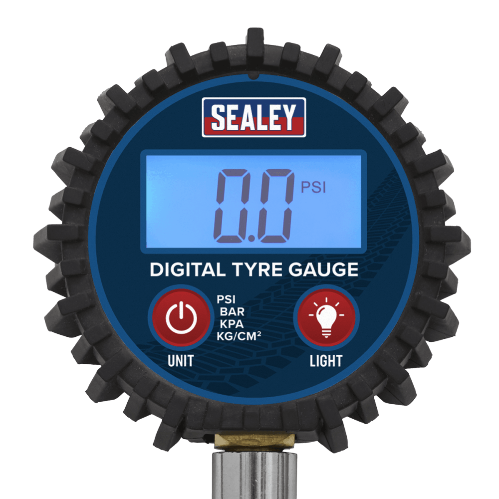 Sealey Digital Tyre Pressure Gauge with Push-On Connector Model No TST002