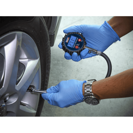 Sealey Digital Tyre Pressure Gauge with Push-On Connector Model No TST002
