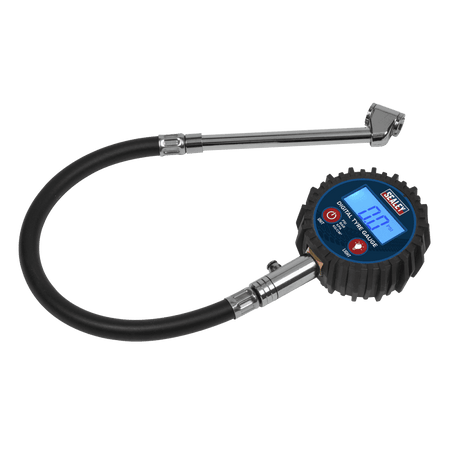 Sealey Digital Tyre Pressure Gauge with Twin Push-On Connector Model No TST003