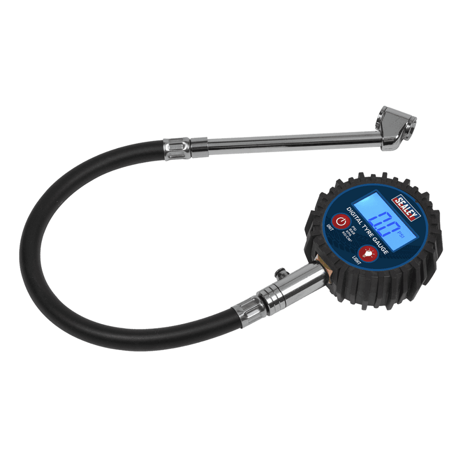 Sealey Digital Tyre Pressure Gauge with Twin Push-On Connector Model No TST003