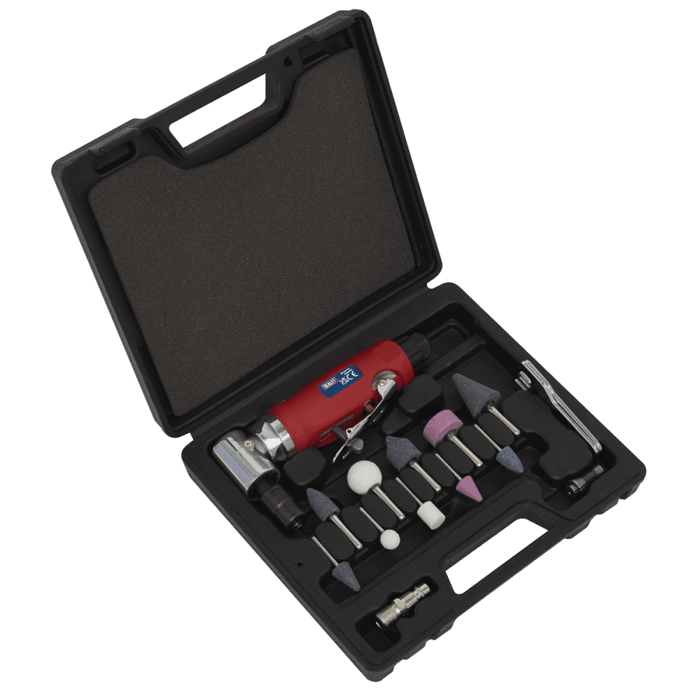Sealey Generation 90° Angle Air Die Grinder Kit 15pc Model No- GSA675
