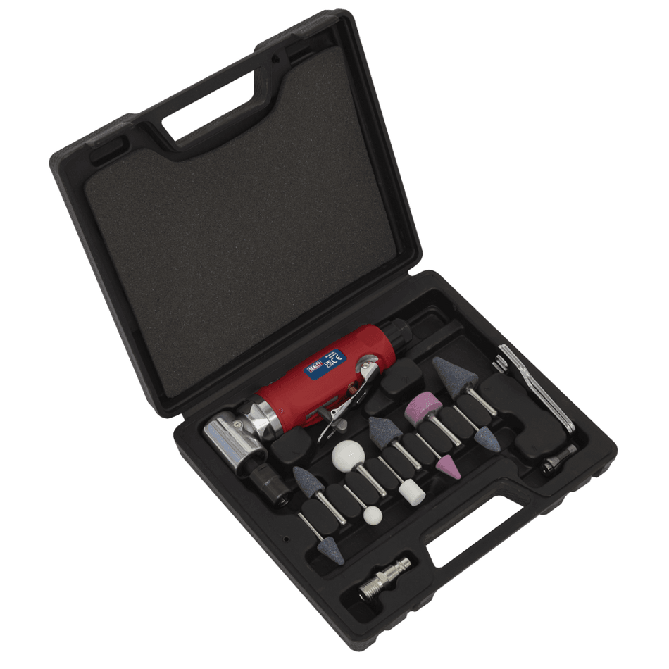 Sealey Air Die Grinder 90Ã‡Ã· Angle Kit 15pc Model No- GSA675
