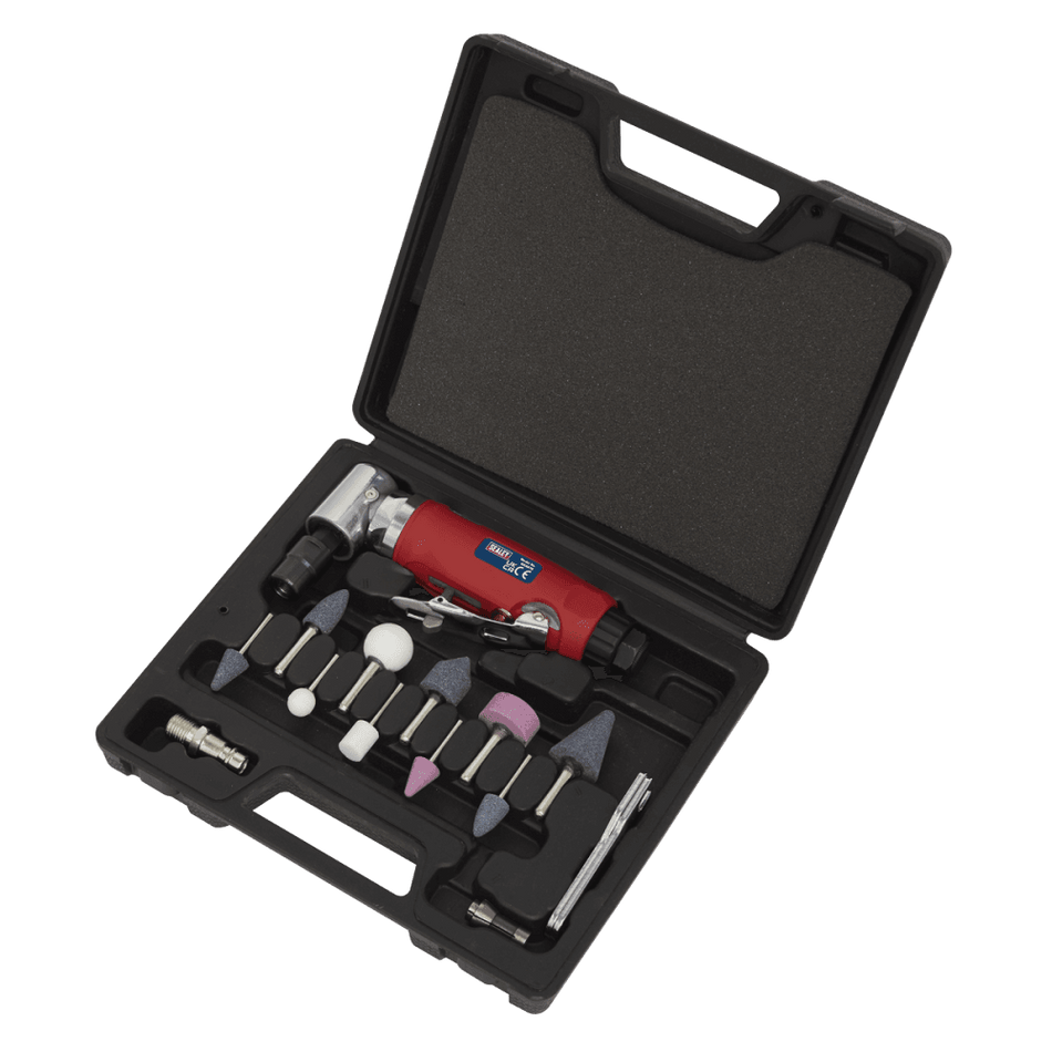 Sealey Air Die Grinder 90Ã‡Ã· Angle Kit 15pc Model No- GSA675