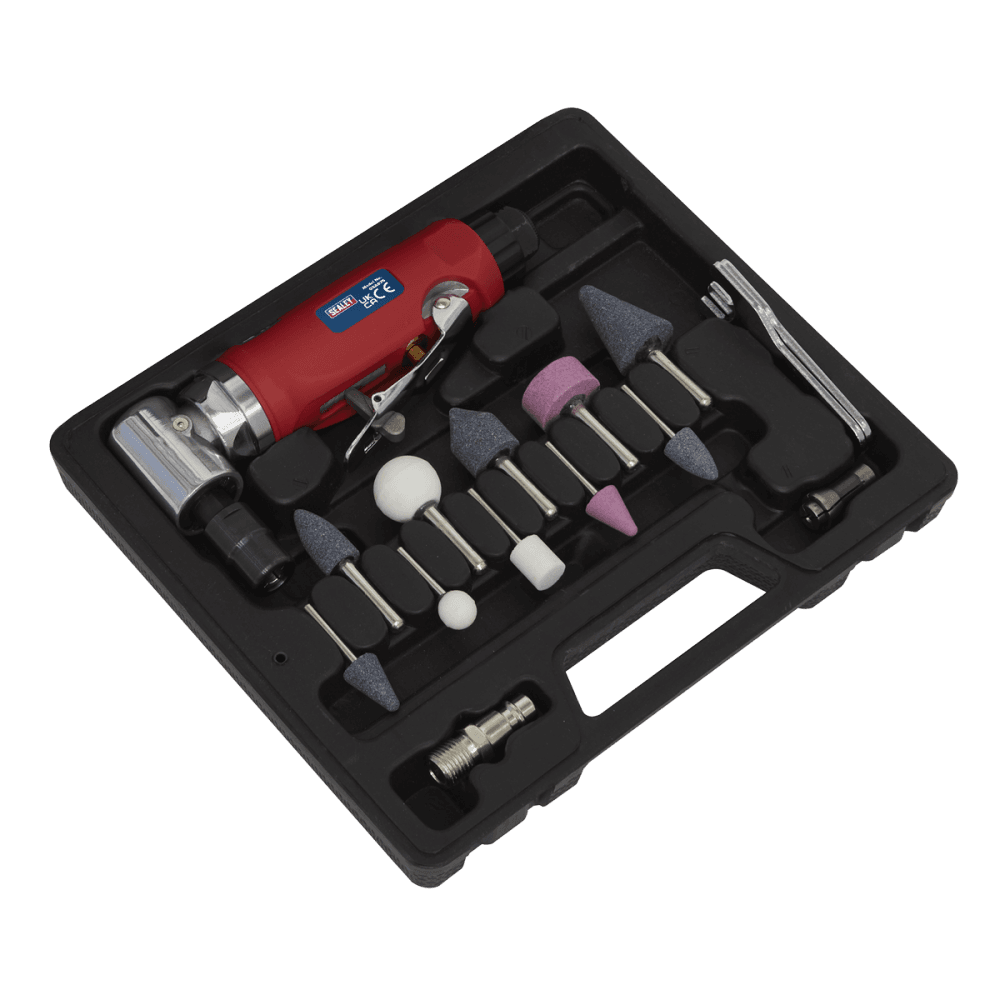 Sealey Generation 90° Angle Air Die Grinder Kit 15pc Model No- GSA675