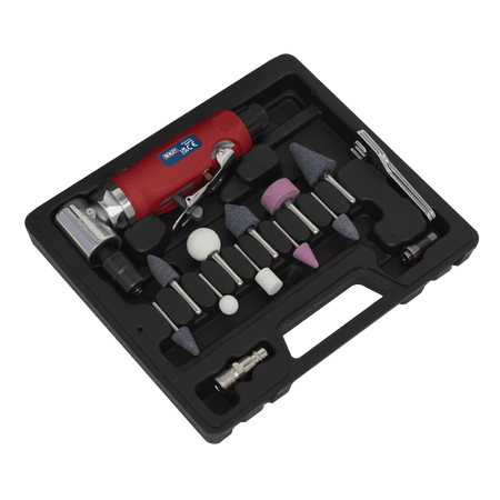 Sealey Generation 90° Angle Air Die Grinder Kit 15pc Model No- GSA675