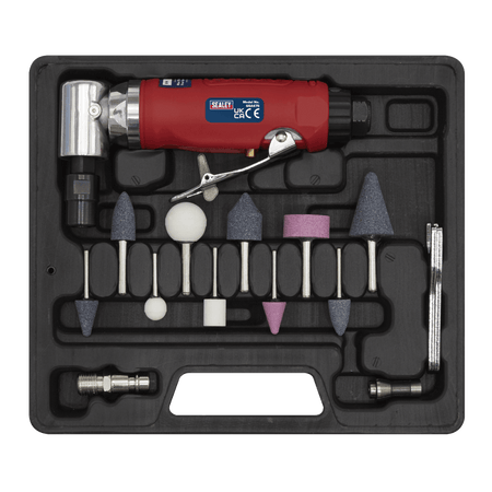 Sealey Generation 90° Angle Air Die Grinder Kit 15pc Model No- GSA675