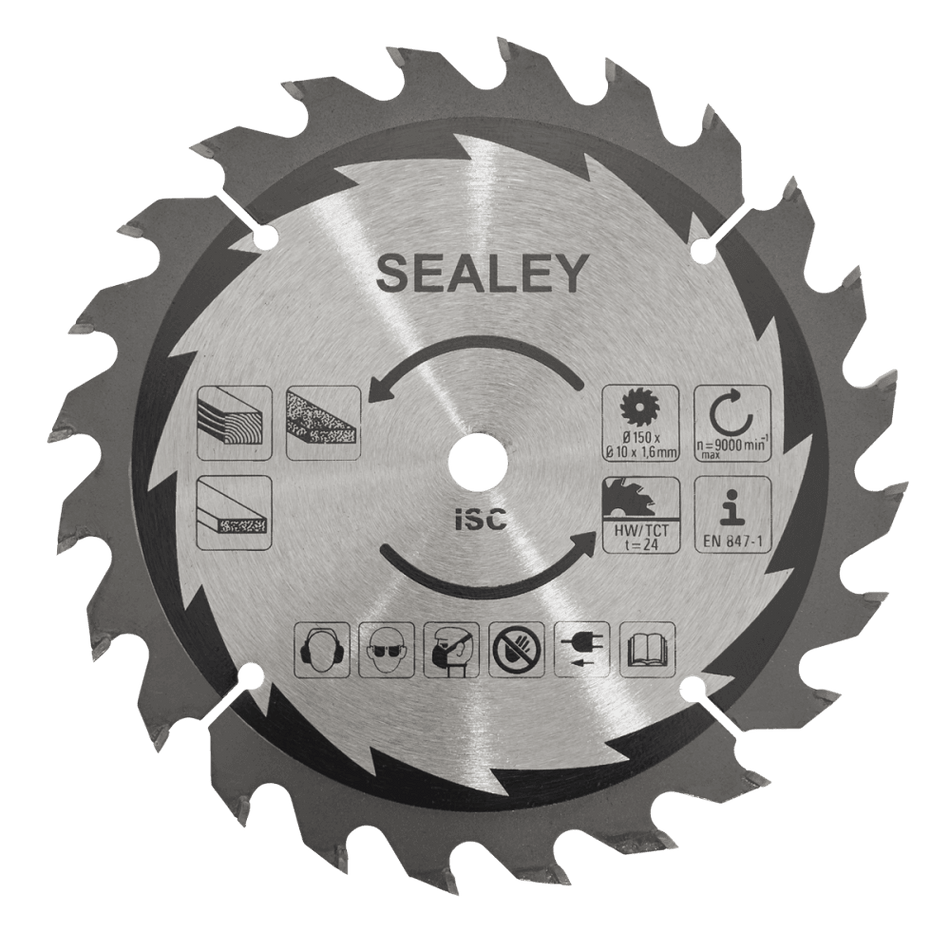 Sealey Cut-Off Saw Blade 150 x 1.6mm/10mm 24tpu Model No- CP20VCS.03