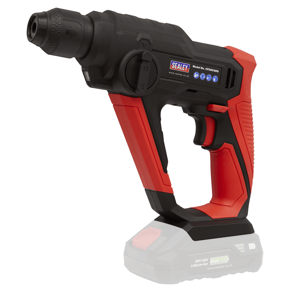 Sealey Cordless Rotary Hammer Drill Kit 20V SDS Plus - 2 Batteries Model No- CP20VSDSKIT
