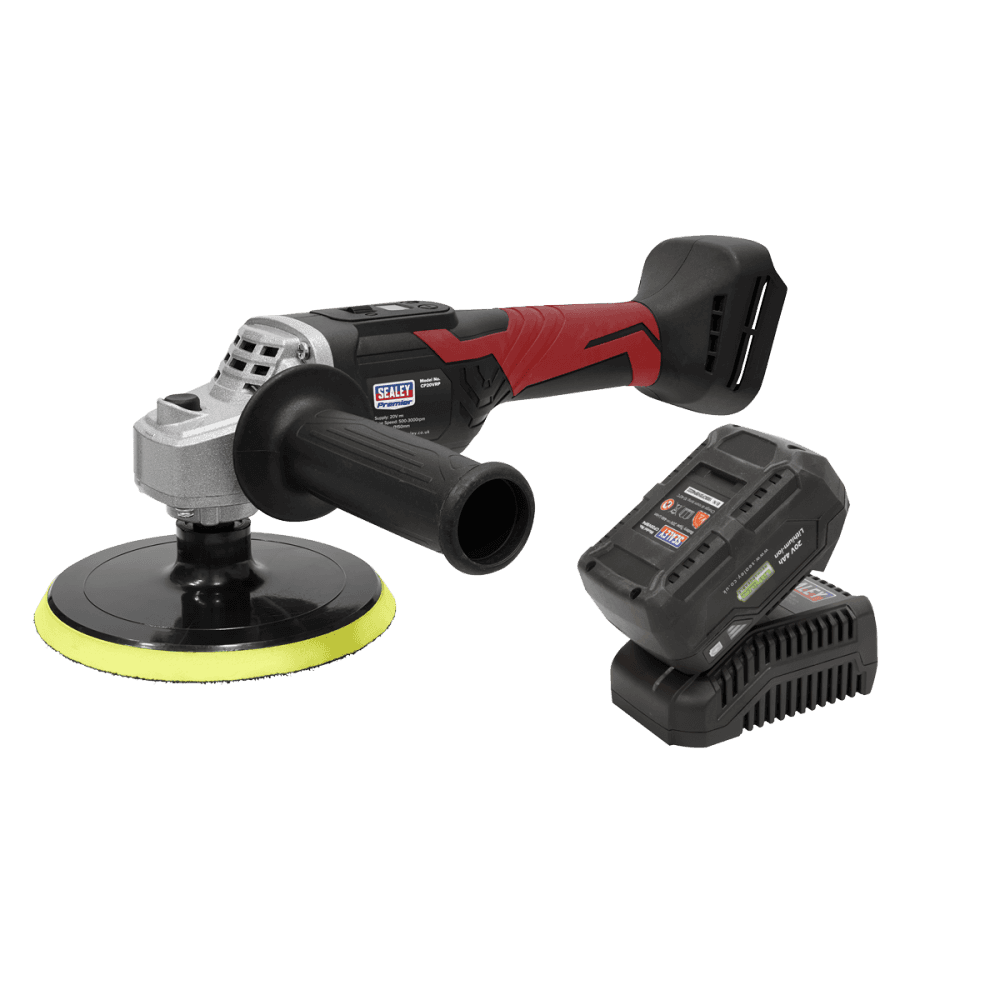 Sealey Premier SV20 Series 150mm Cordless Rotary Polisher 20V 4Ah Model No- CP20VRPKIT