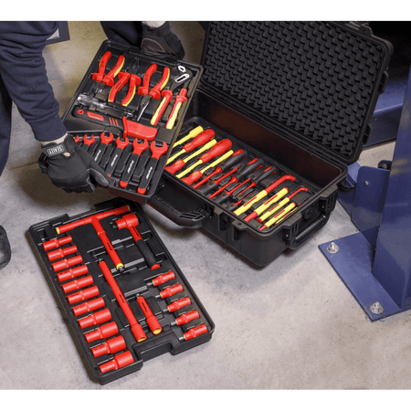 Sealey 1000V Insulated Tool Kit 3/8"Sq Drive 50pc Model No- AK7938