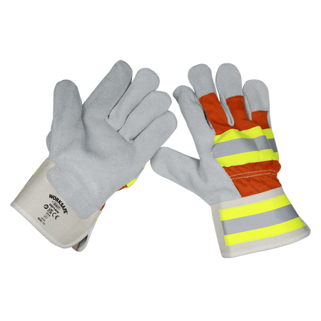 Sealey Reflective Rigger's Gloves Pair Model No- SSP14HV