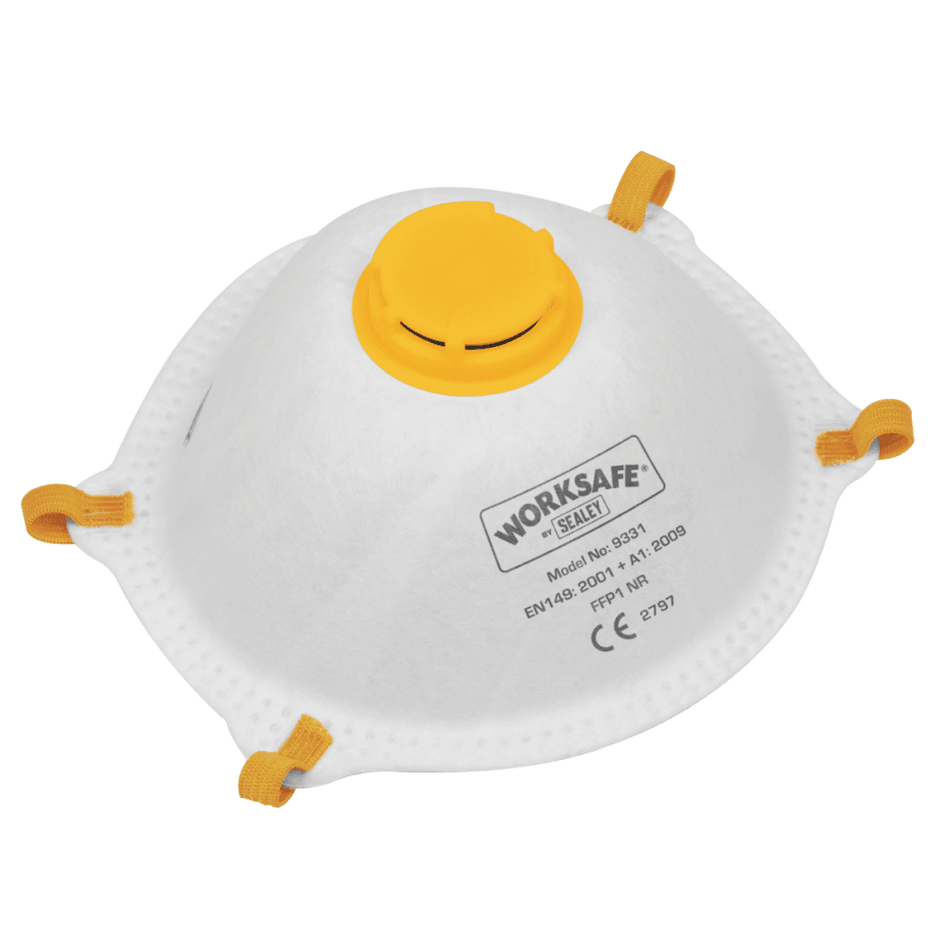 Sealey Cup Mask Valved FFP1 - Pack of 10 Model No- 9331/10