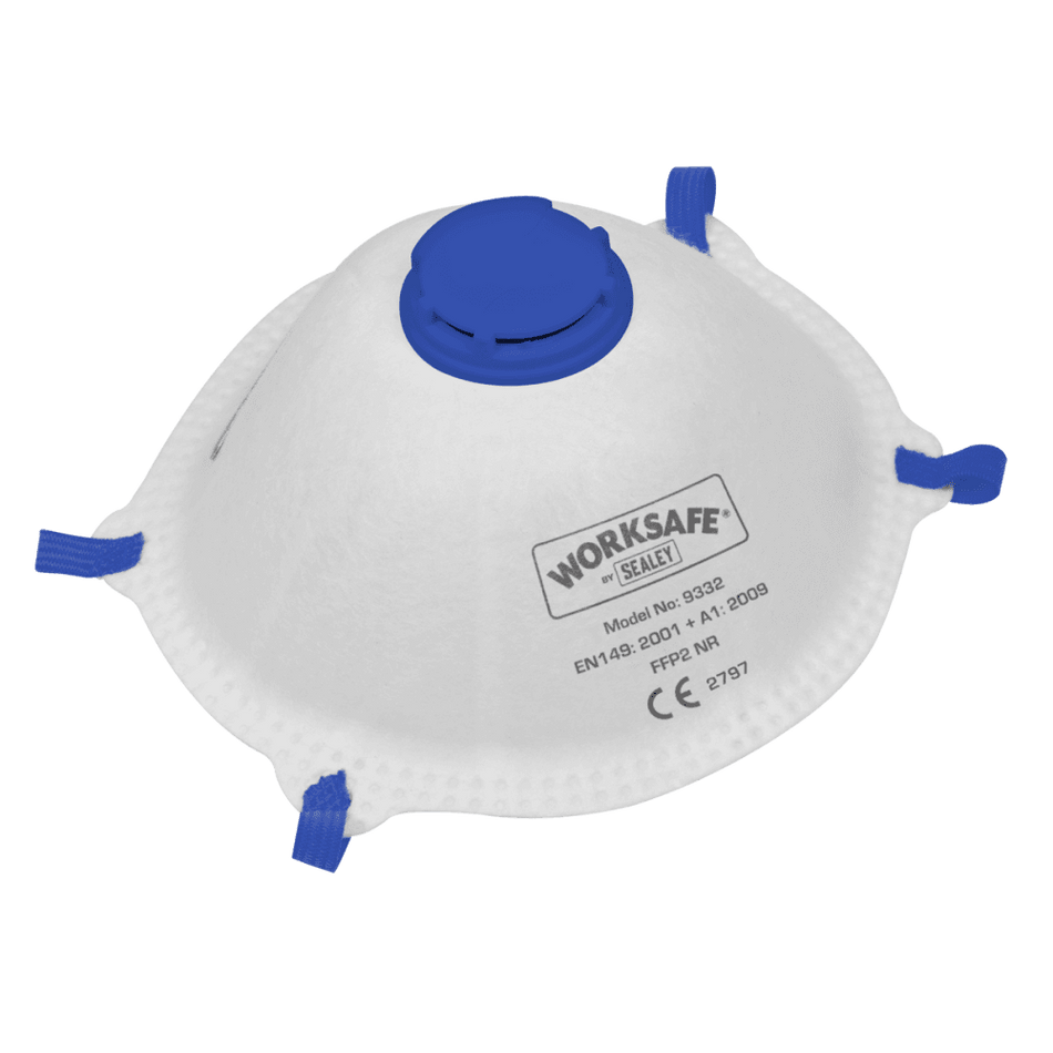 Sealey Cup Mask Valved FFP2 - Pack of 10 Model No- 9332/10