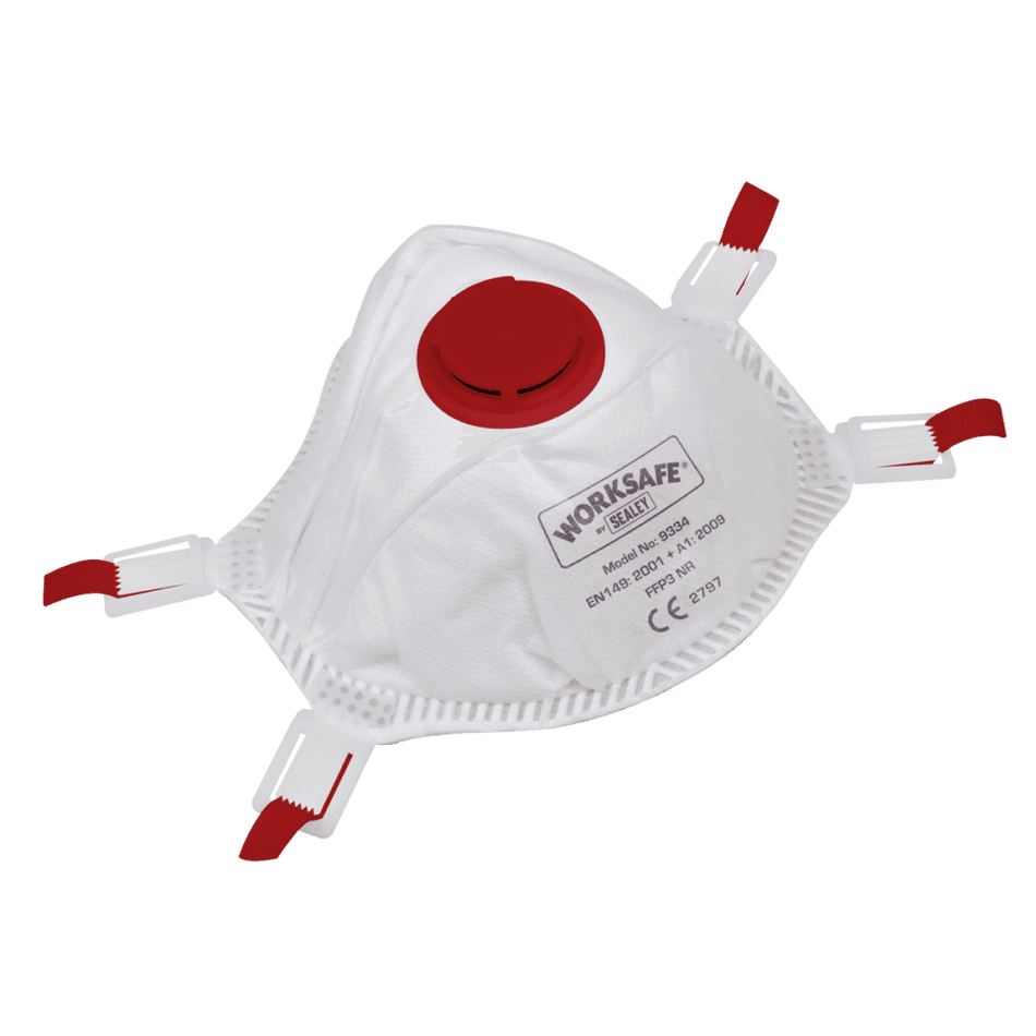 Sealey Cup Mask Valved FFP3 - Pack of 10 Model No- 9334/10