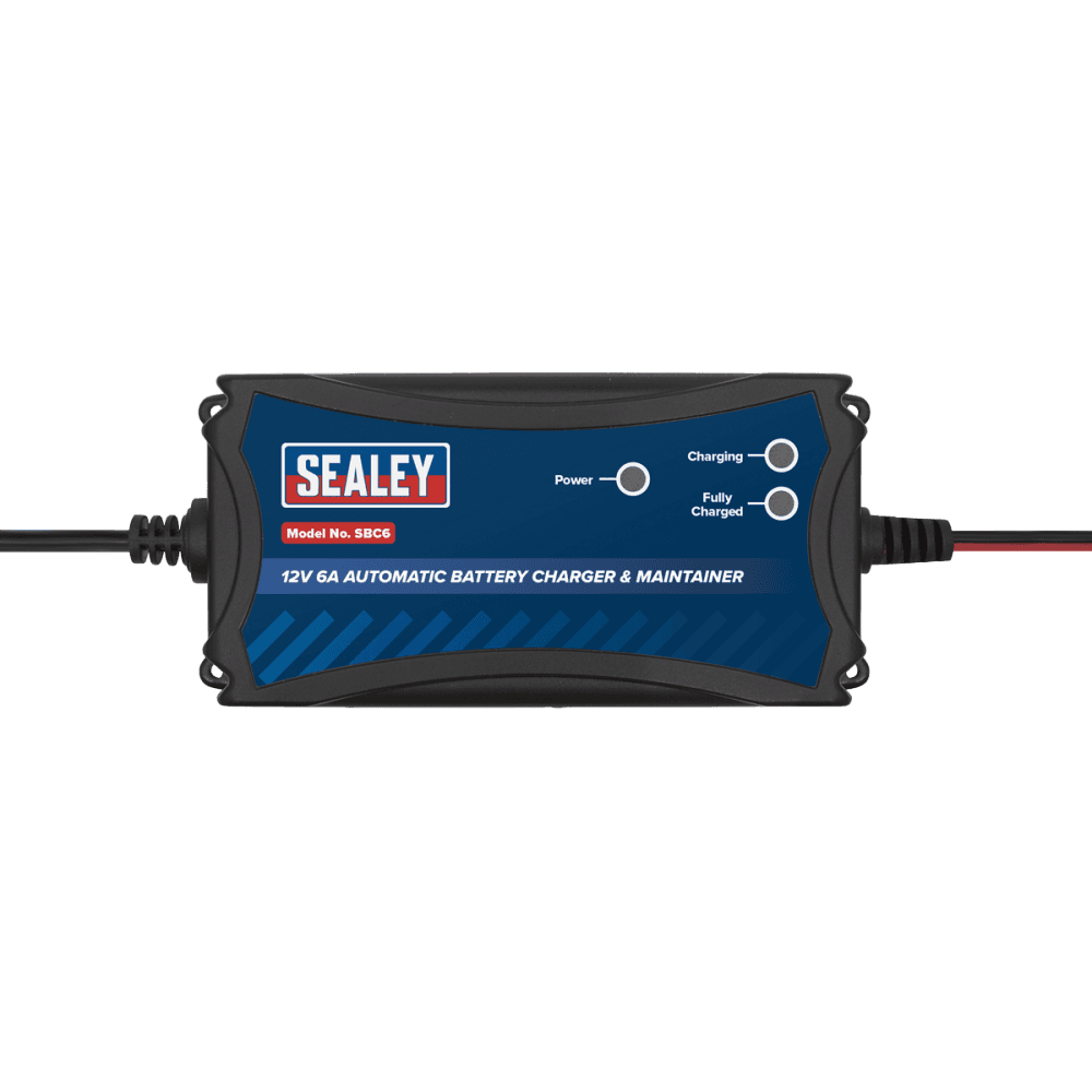 Sealey Battery Charger & Maintainer 12V 6A Automatic Model No- SBC6