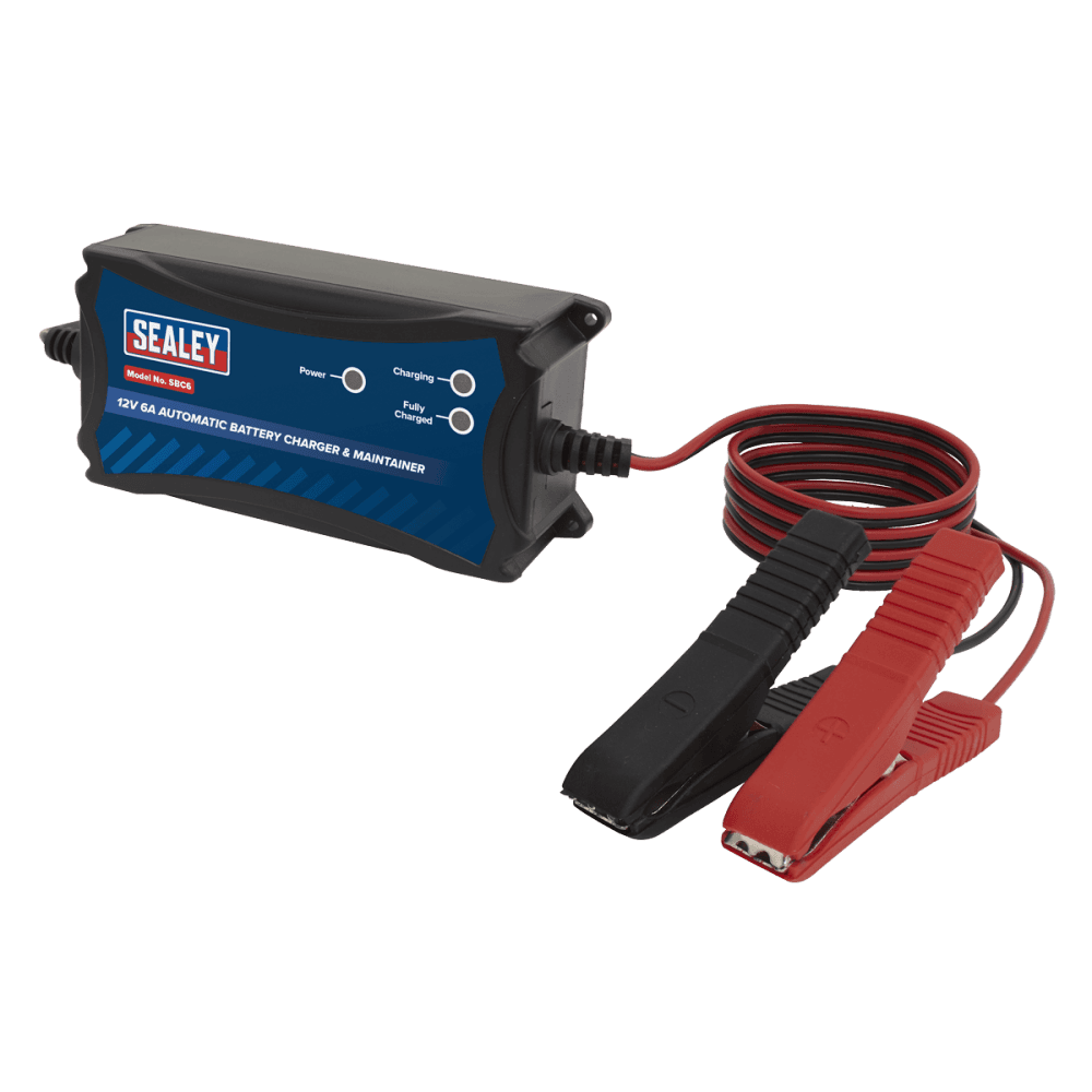 Sealey Battery Charger & Maintainer 12V 6A Automatic Model No- SBC6