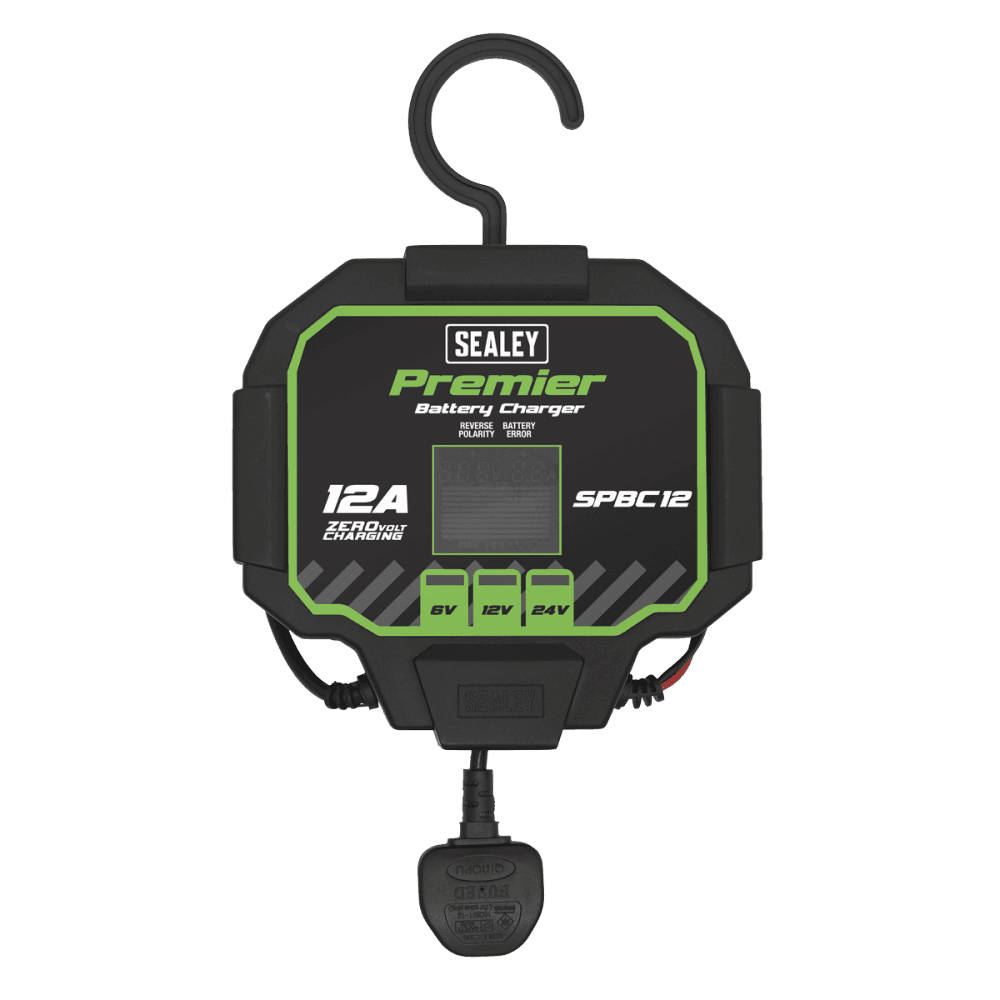 Sealey Battery Charger & Maintainer 12A Automatic Model No- SPBC12
