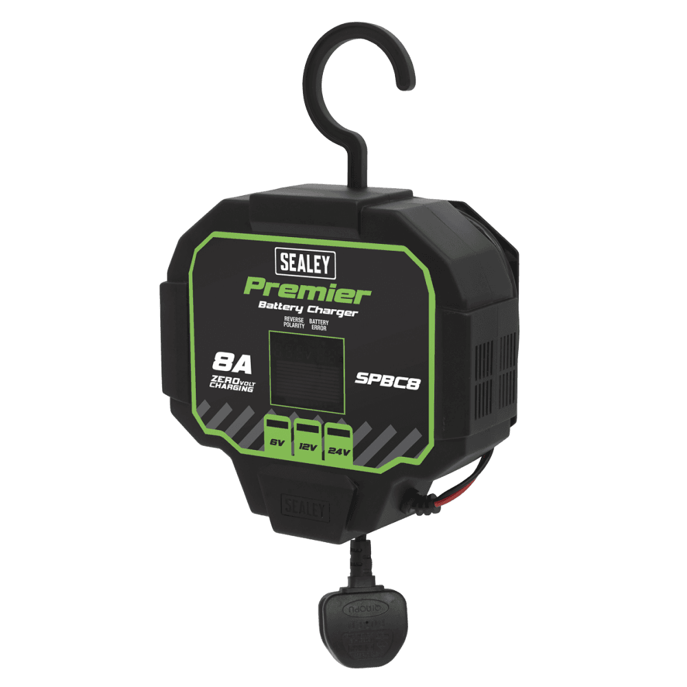 Sealey Battery Charger & Maintainer 8A Automatic Model No- SPBC8