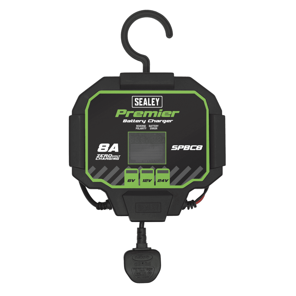 Sealey Battery Charger & Maintainer 8A Automatic Model No- SPBC8