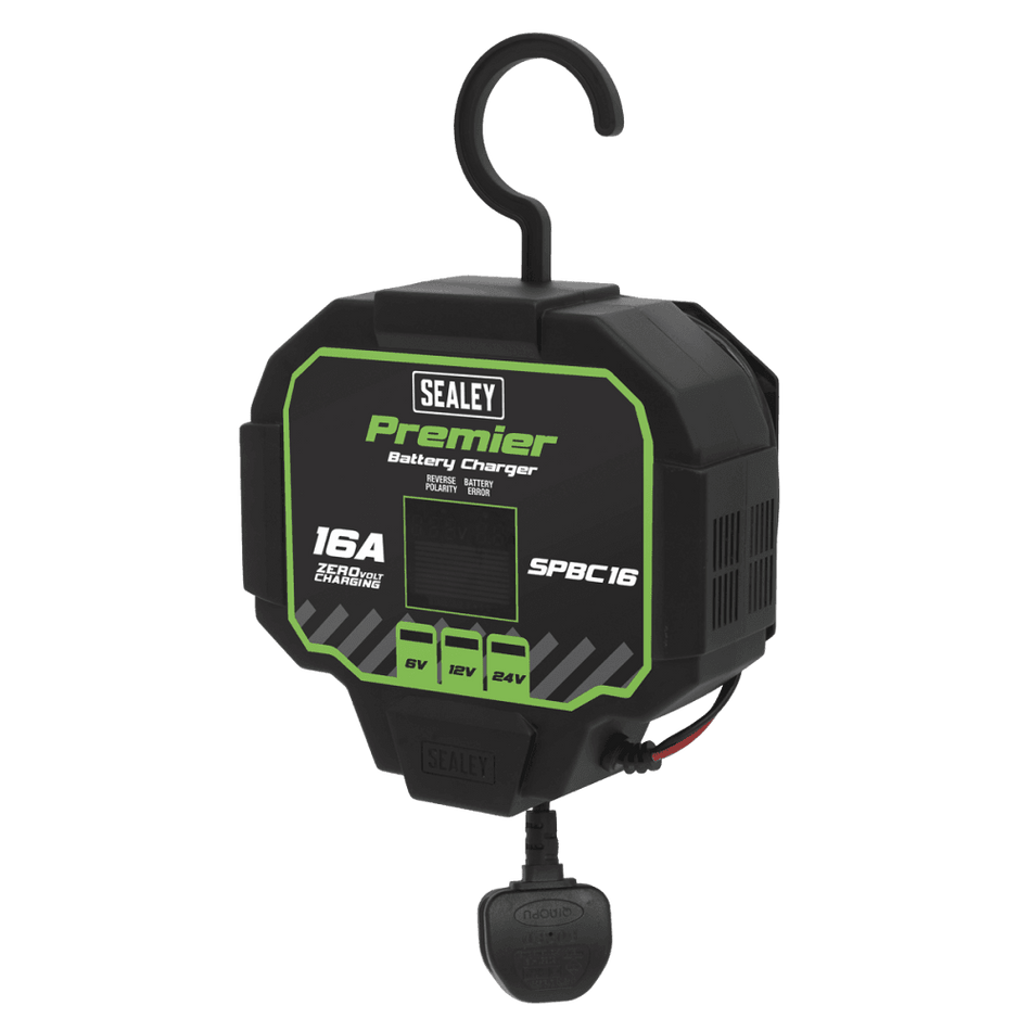 Sealey Battery Charger & Maintainer 16A Automatic Model No- SPBC16