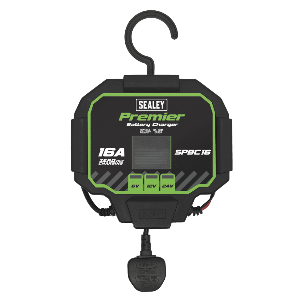 Sealey Battery Charger & Maintainer 16A Automatic Model No- SPBC16