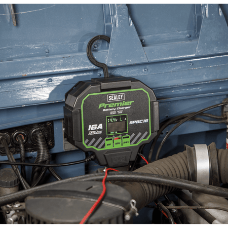 Sealey Battery Charger & Maintainer 16A Automatic Model No- SPBC16