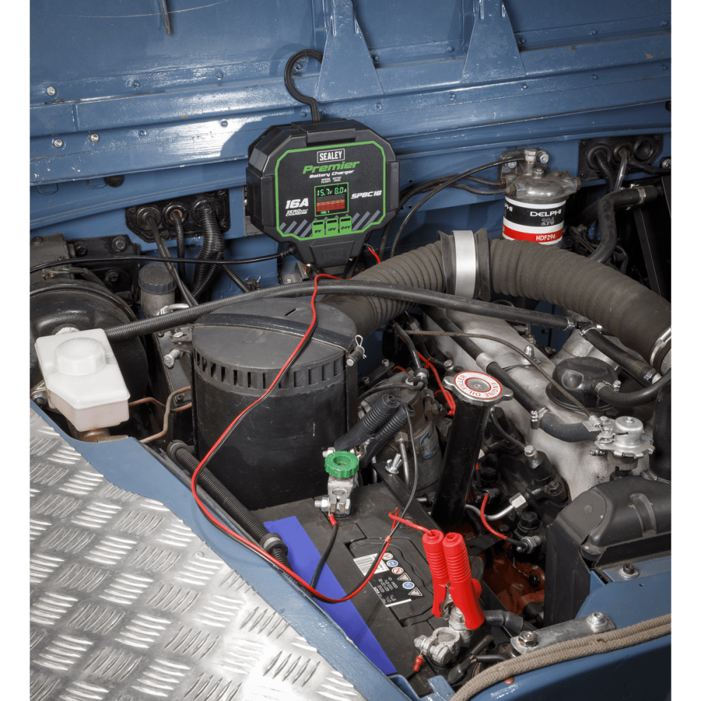 Sealey Battery Charger & Maintainer 16A Automatic Model No- SPBC16