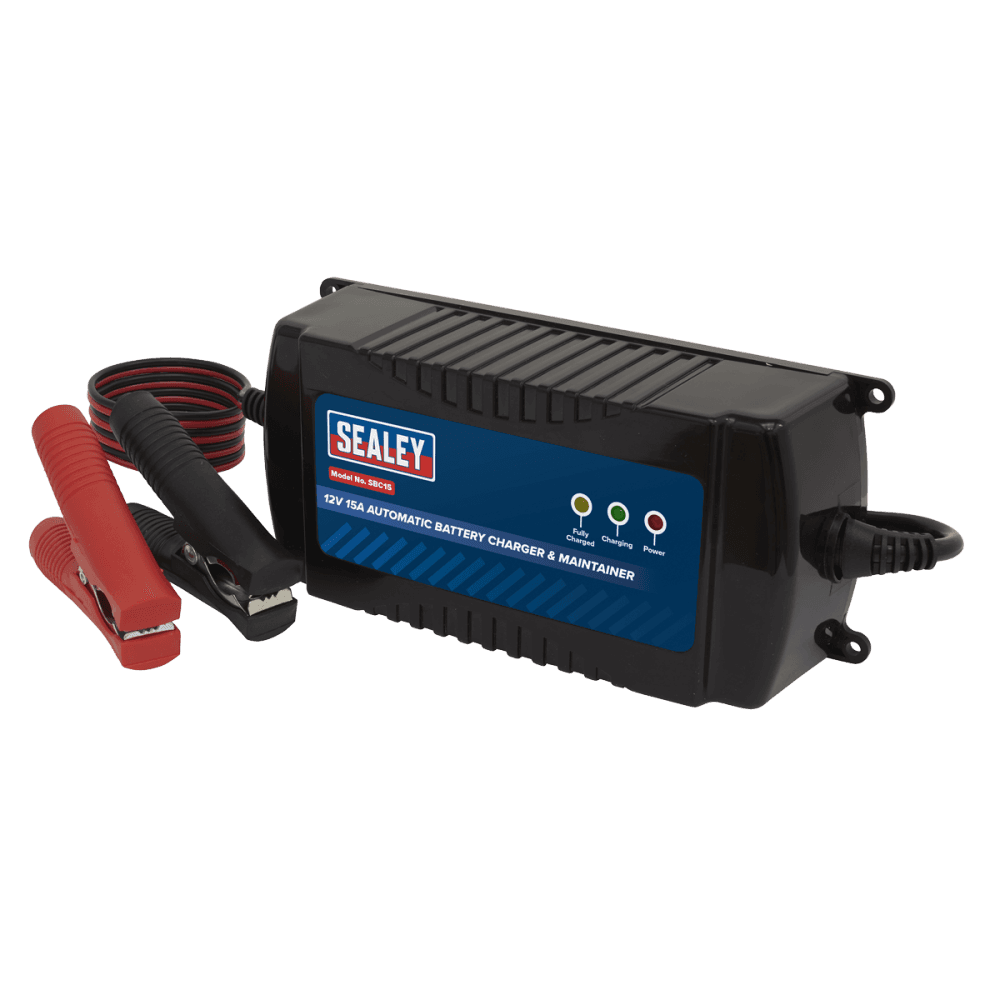 Sealey Battery Charger & Maintainer 12V 15A Automatic Model No- SBC15