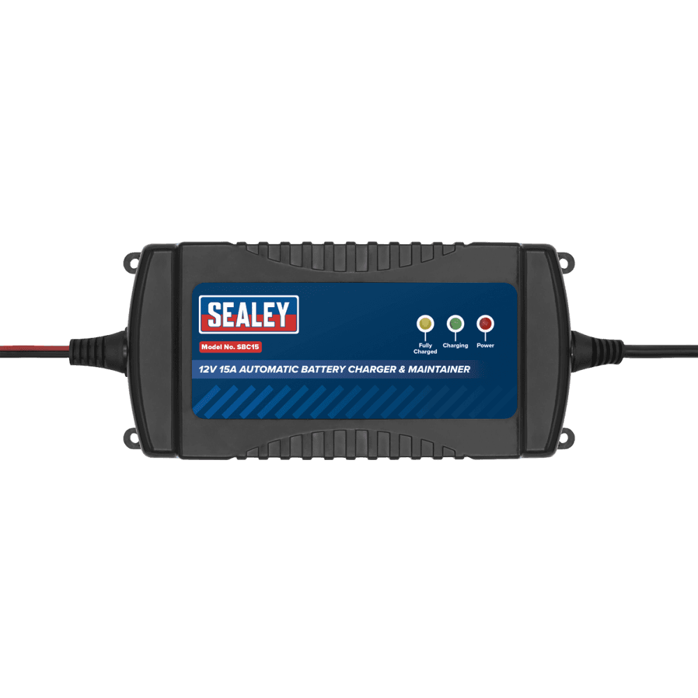 Sealey Battery Charger & Maintainer 12V 15A Automatic Model No- SBC15