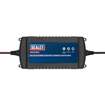 Sealey Battery Charger & Maintainer 12V 15A Automatic Model No- SBC15