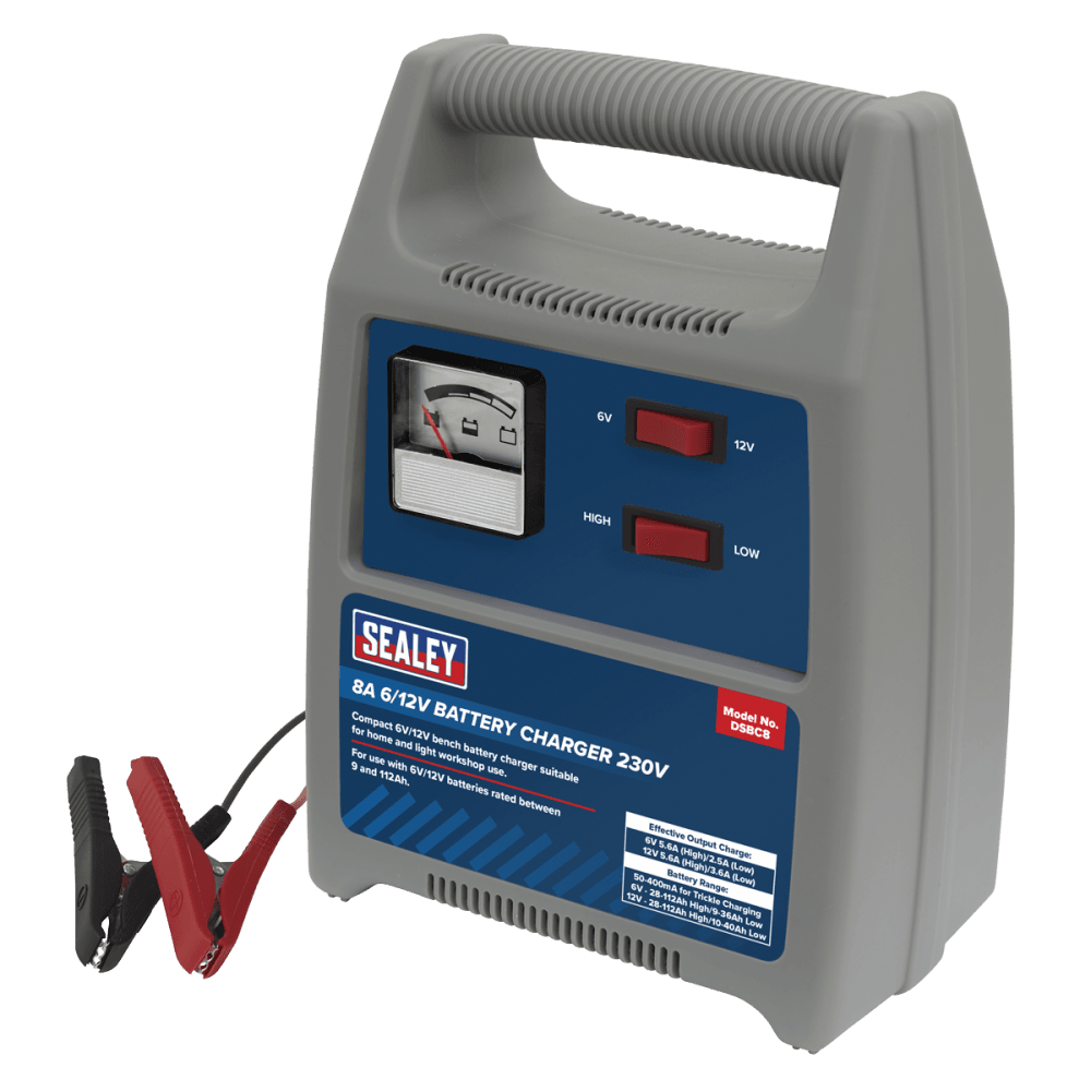 Sealey Battery Charger 8A 6/12V 230V Model No- DSBC8