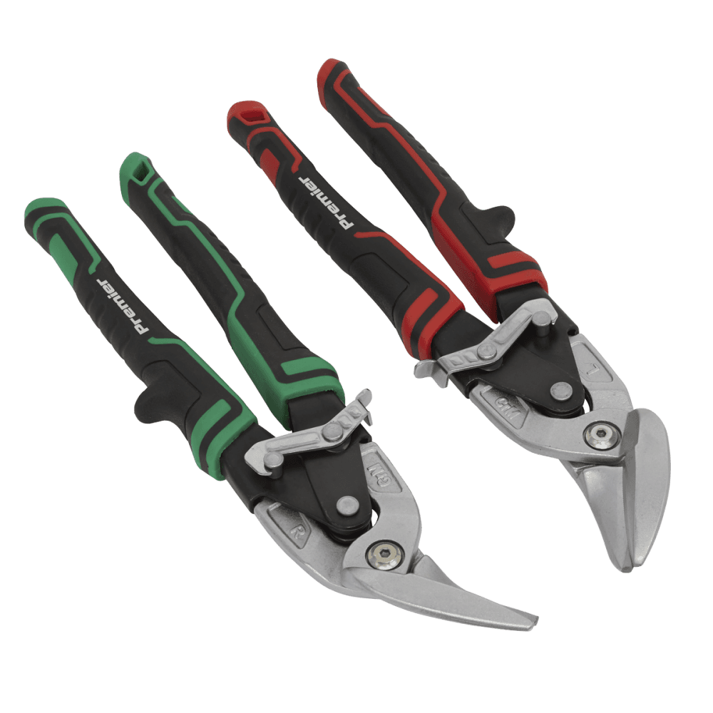 Sealey High Leverage Offset Aviation Tin Snip Set 2pc Model No- AK69072