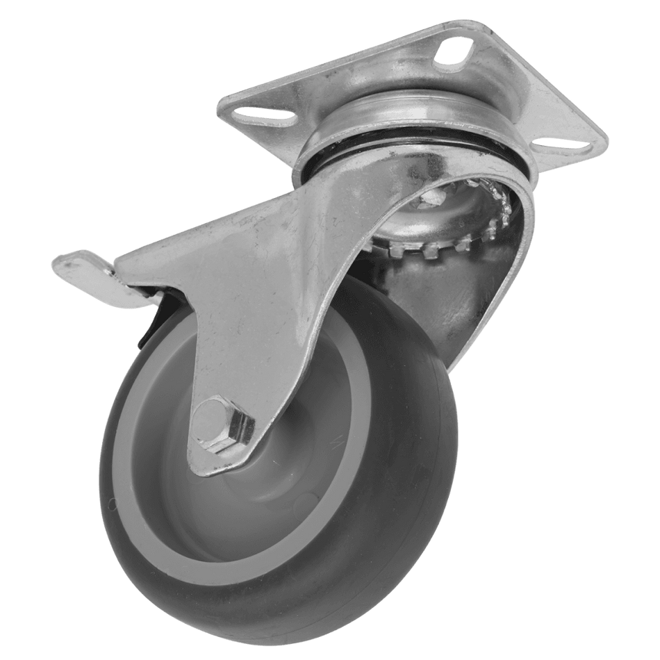 Sealey Medium-Duty Thermoplastic Swivel Castor Wheel with Total Lock 75mm - Trade Model No- SCW275SPLEM