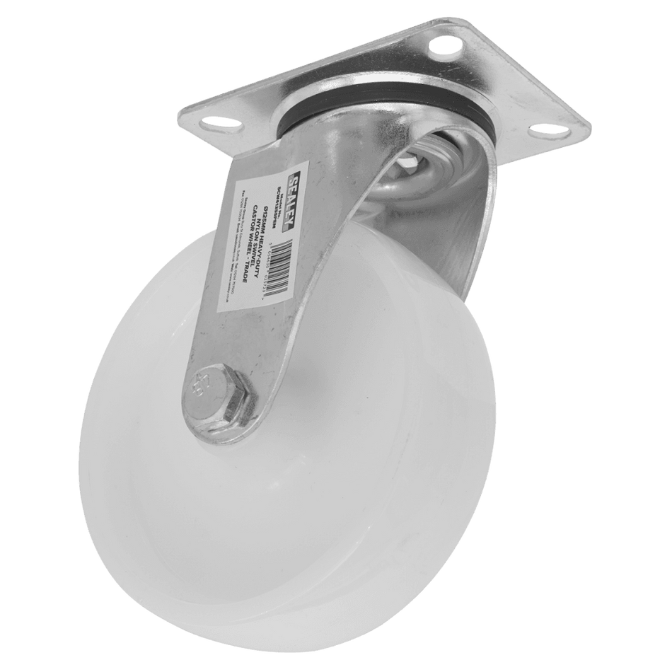 Sealey Heavy-Duty Nylon Swivel Castor Wheel 125mm - Trade Model No- SCW4125SPEM